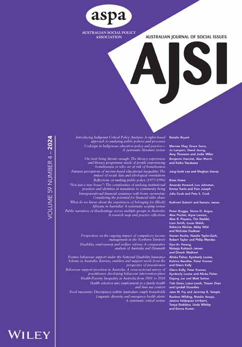 Australian Journal of Social Issues cover