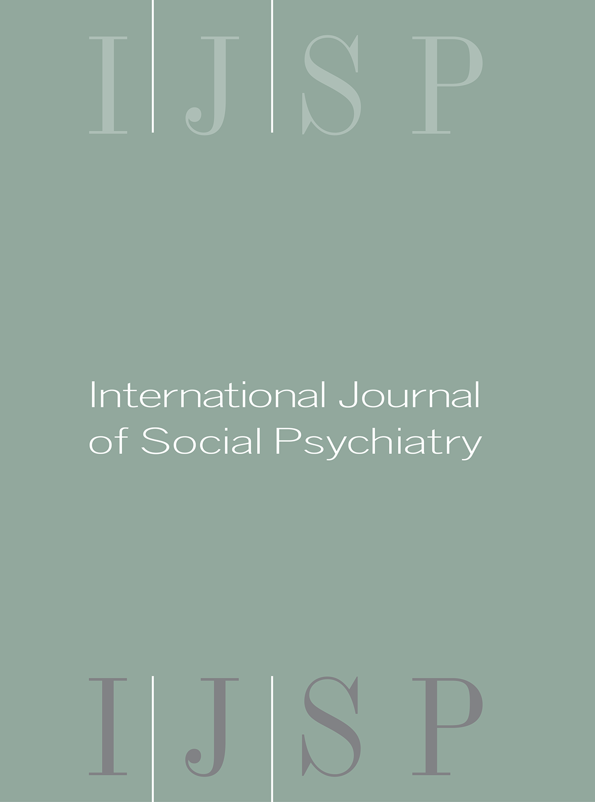 International Journal of Social Psychiatry cover
