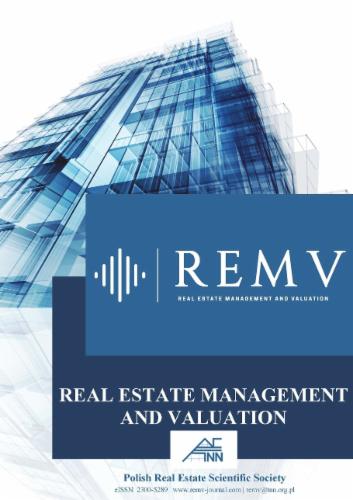 Real Estate Management and Valuation journal cover