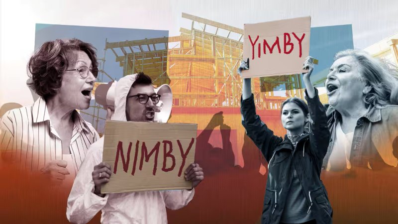 A composite image of people protesting housing, source: SBS News