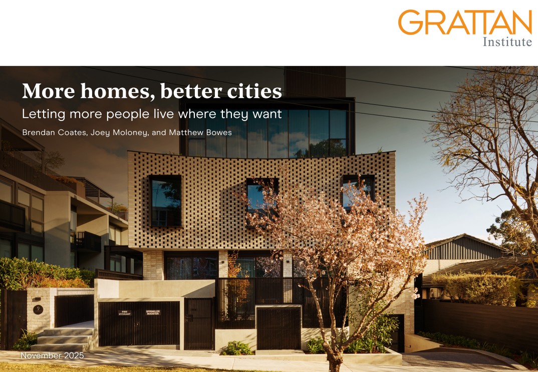 More homes better cities, report cover