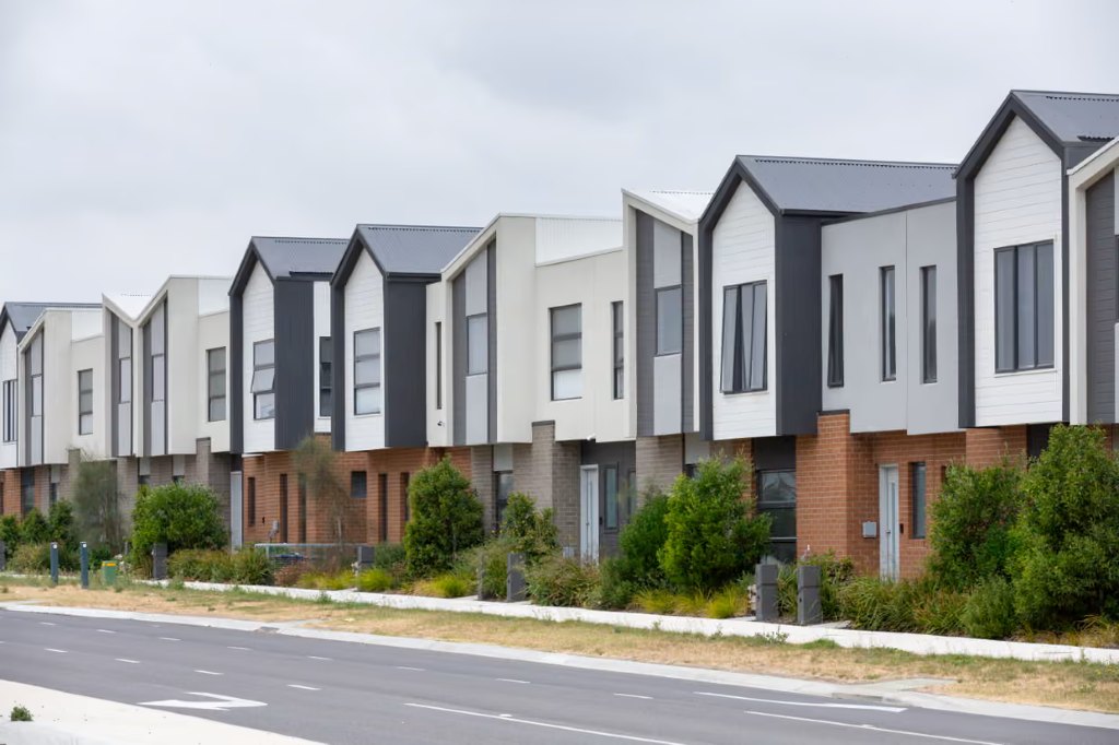Semi-detatched houses along a street. Photo: Jesse Thompson, Getty Images
